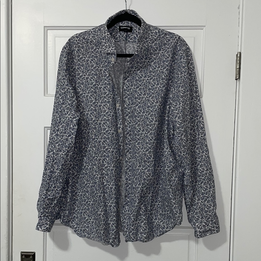 Express Patterned Floral Shirt